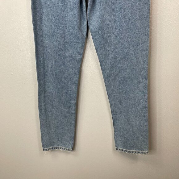 BDG Mom Jeans Womens 27 Blue Denim High Rise Straight Distressed - Picture 6 of 11